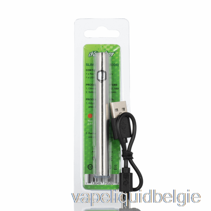 Vape Liquid Ikrusher Slim Pen Vaporizer Batterij Zilver